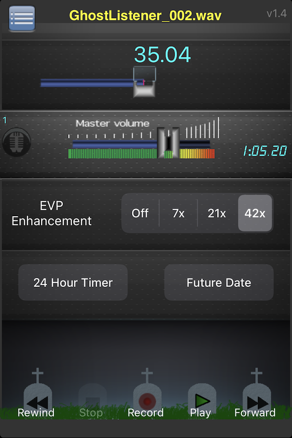 Ghost Listener Main Screen